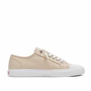 Rockfish Original 745 Lazy-lace Canvas Women's Low-Top Sneakers Beige | LOE3814JP