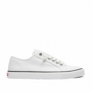 Rockfish Original 745 Lazy-lace Canvas Women's Low-Top Sneakers White | VAF9088EE