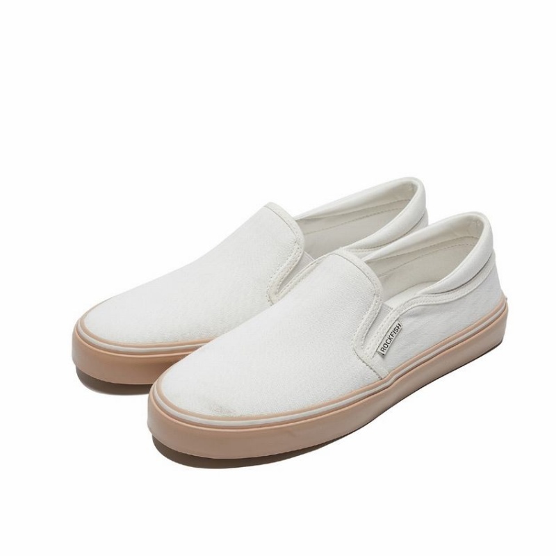 Rockfish 718 Slip-on Classic Women's Slip On Sneakers White | TXI667WE