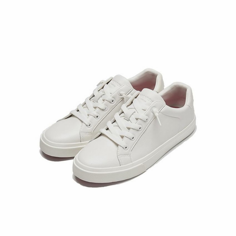 Rockfish 775 Classic Microfibre Trainers Women's Low-Top Sneakers White | ELT8037RW