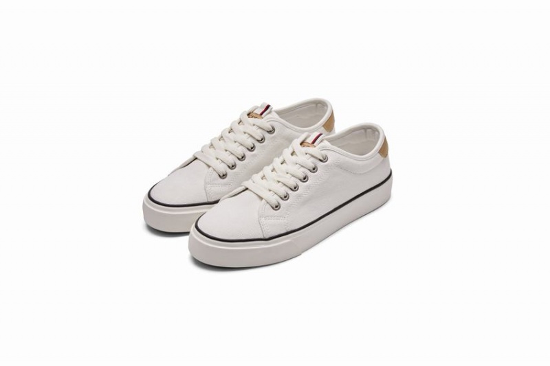 Rockfish 779 Platform Heel Canvas Women's Low-Top Sneakers White | MCN712JP