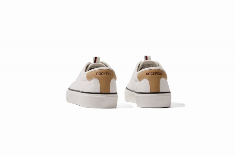 Rockfish 779 Platform Heel Canvas Women's Low-Top Sneakers White | MCN712JP