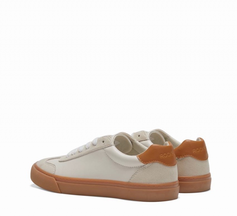 Rockfish 901 Dwr Collar Detail Trainers Women's Low-Top Sneakers White | XUX210MZ