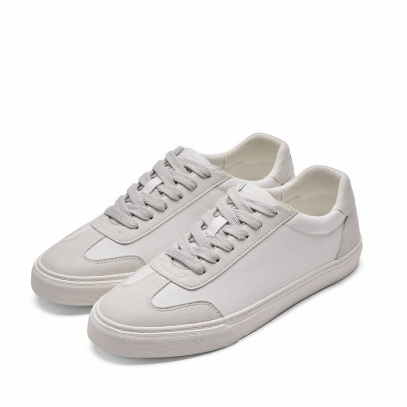 Rockfish 901 Dwr Trainers German Army Trainer Canvas Women's Low-Top Sneakers White Grey | XKO8477TV