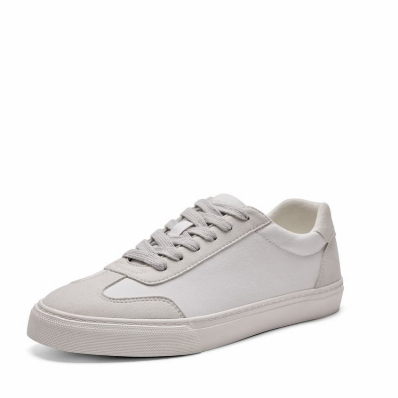 Rockfish 901 Dwr Trainers German Army Trainer Canvas Women's Low-Top Sneakers White Grey | XKO8477TV