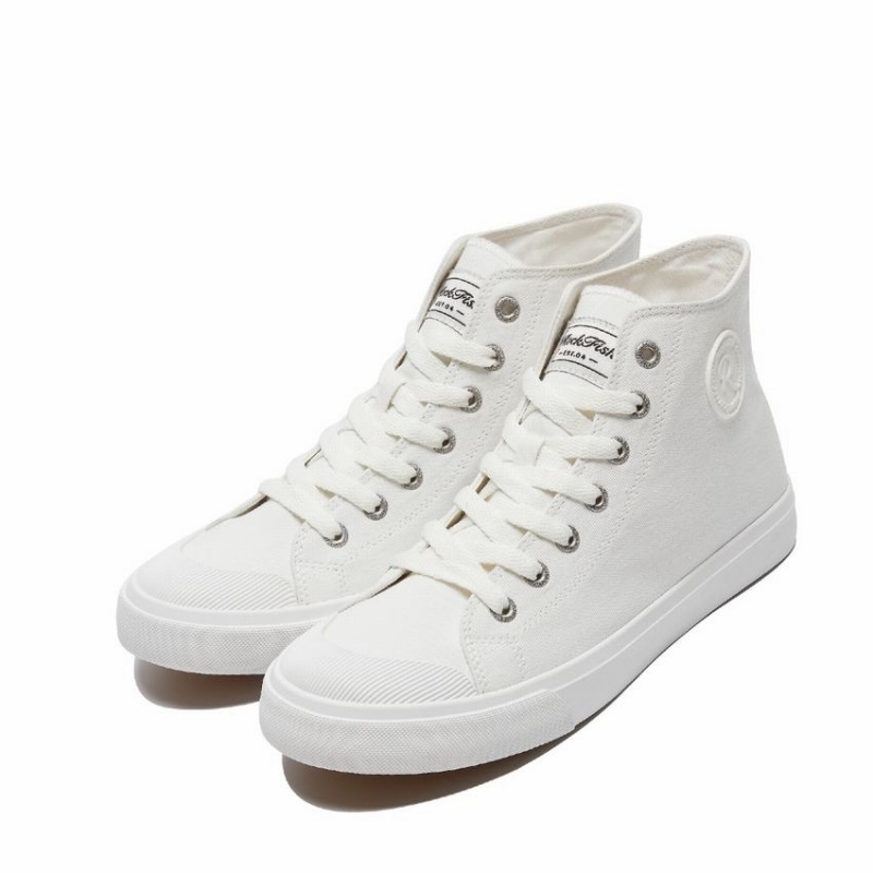 Rockfish Classic 746 Canvas Women's High-Top Sneakers White | WLQ2047LV