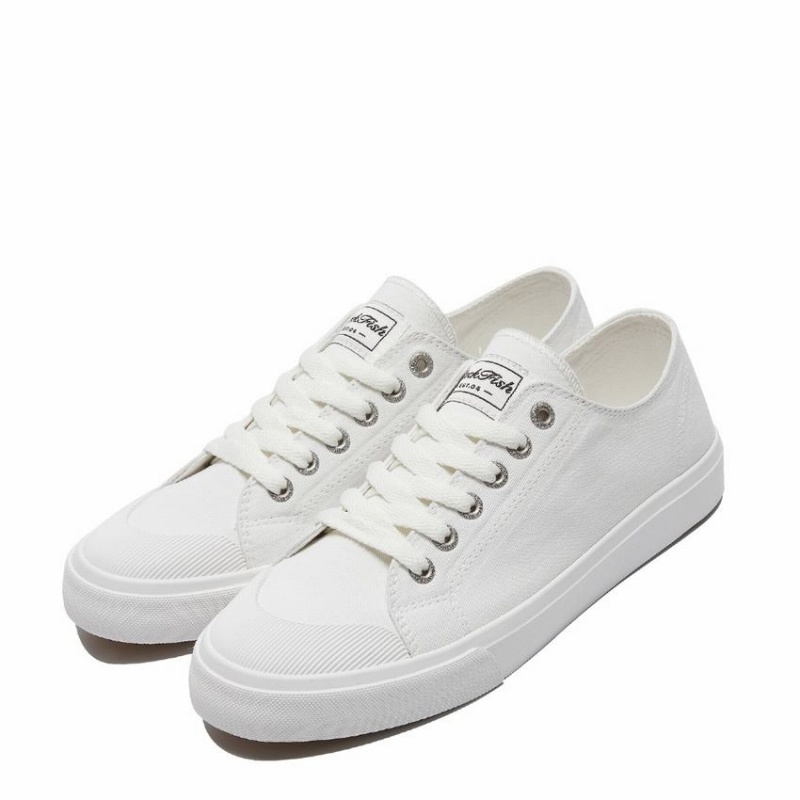 Rockfish Classic 746 Canvas Women's Low-Top Sneakers White | YTI349US
