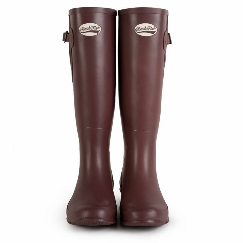Rockfish Everyday Tall Side Adjustable Women's Wellington Boots Black Brown | IEO9921VV
