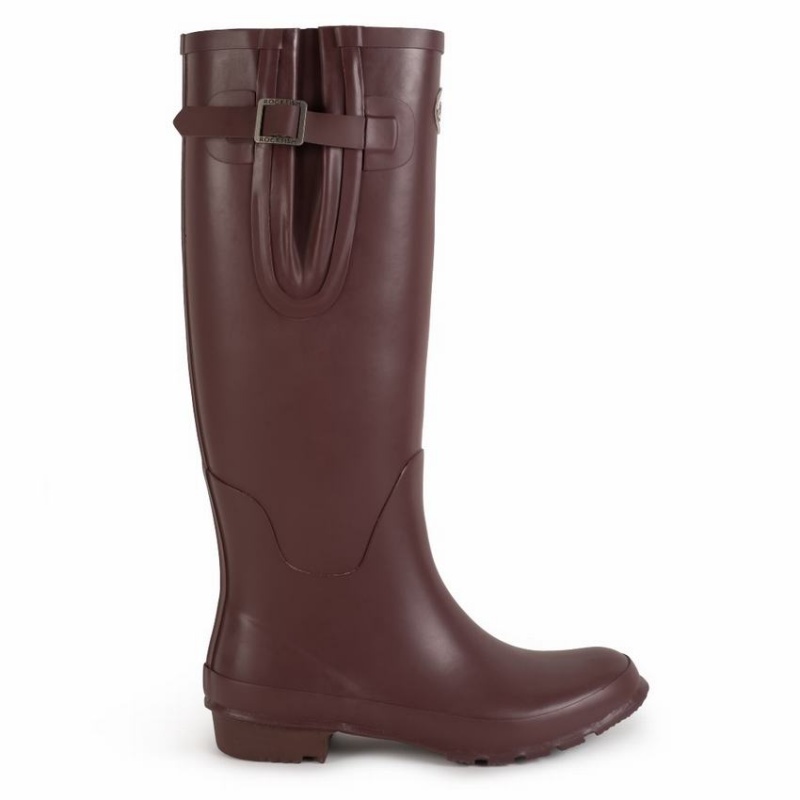 Rockfish Everyday Tall Side Adjustable Women\'s Wellington Boots Black Brown | IEO9921VV