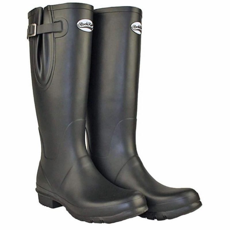 Rockfish Everyday Tall Side Adjustable Women's Wellington Boots Black | GRN882UN