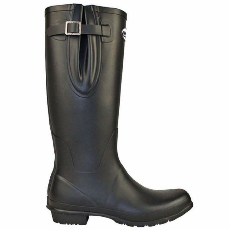 Rockfish Everyday Tall Side Adjustable Women\'s Wellington Boots Black | GRN882UN