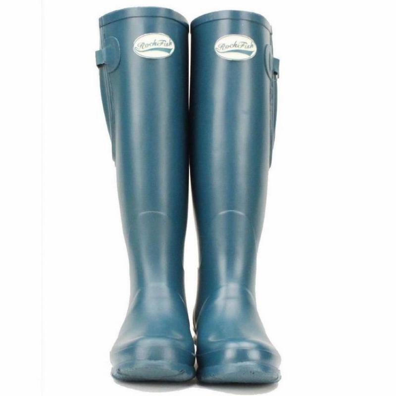 Rockfish Everyday Tall Side Adjustable Women's Wellington Boots Blue | OAF2735VN