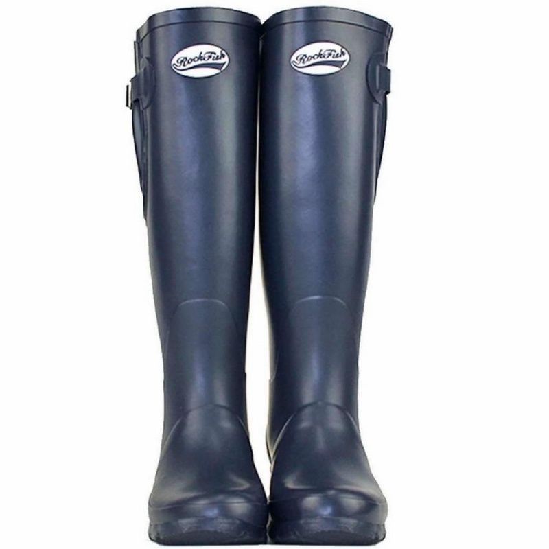 Rockfish Everyday Tall Side Adjustable Women's Wellington Boots Navy Blue | NEJ8848DJ