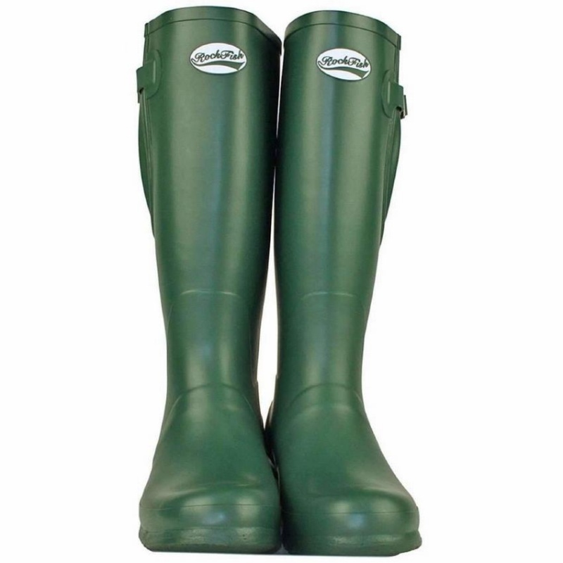 Rockfish Everyday Tall Side Adjustable Women's Wellington Boots Green | GVU7748GC