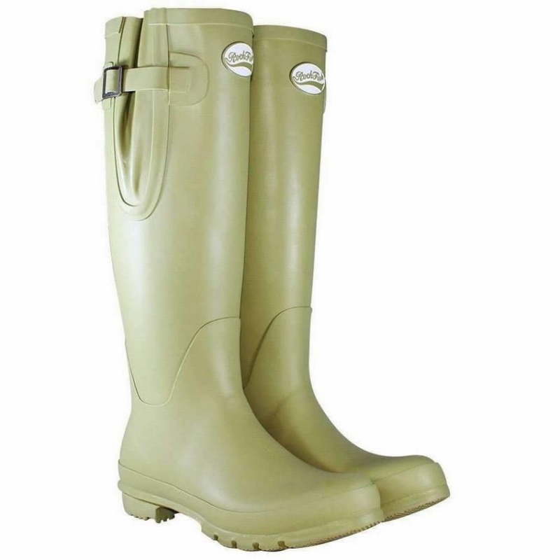 Rockfish Everyday Tall Side Adjustable Women's Wellington Boots Light Green | KGU8573ON