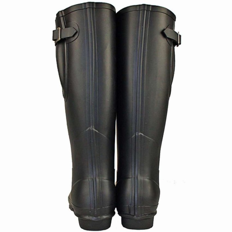 Rockfish Everyday Tall Side Adjustable Women's Wellington Boots Black | OIP9876CZ