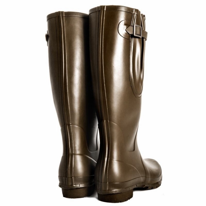 Rockfish Everyday Thermal Tall Side Adjustable 3mm Neoprene Insulated Women's Wellington Boots Dark Brown | NHW3683UH