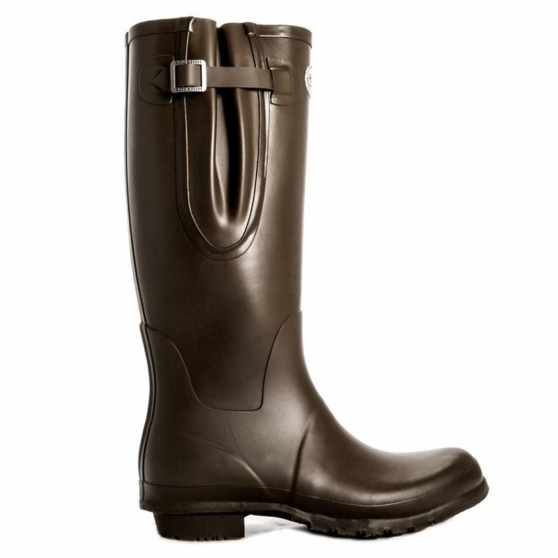 Rockfish Everyday Thermal Tall Side Adjustable 3mm Neoprene Insulated Women\'s Wellington Boots Dark Brown | NHW3683UH