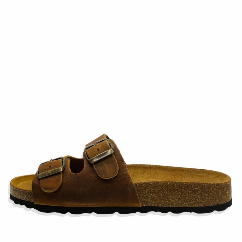 Rockfish Kendall Two-Strap Double Strap Women's Sandals Dark Brown | GHK856OC
