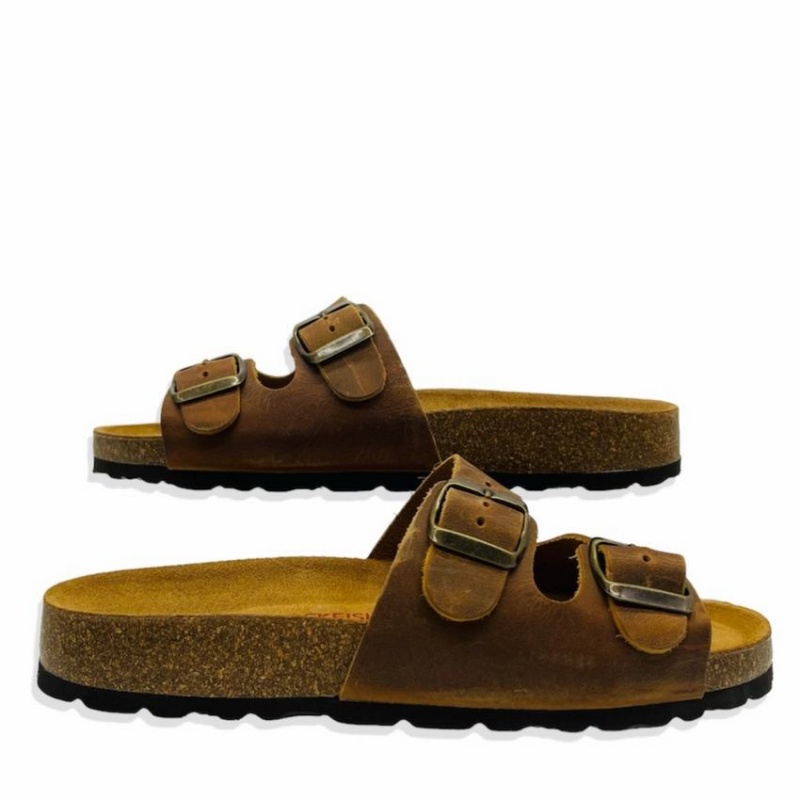 Rockfish Kendall Two-Strap Double Strap Women's Sandals Dark Brown | GHK856OC