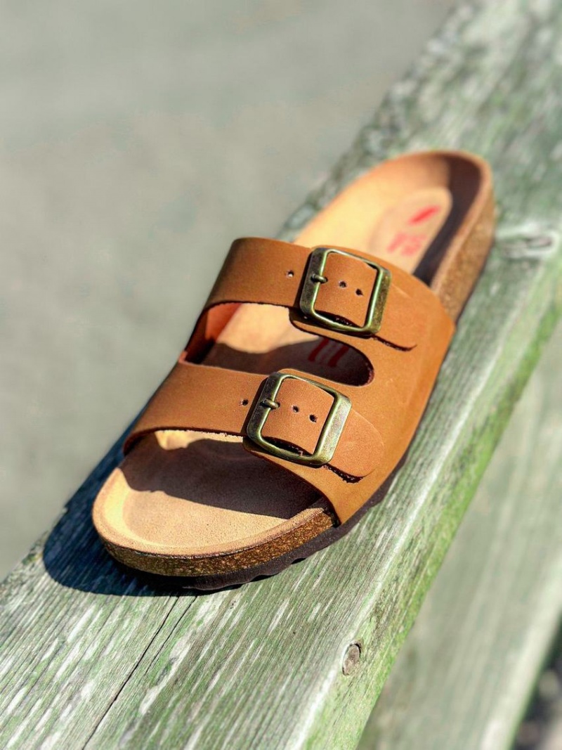 Rockfish Kendall Two-Strap Double Strap Women's Sandals Brown | CLN3887WC