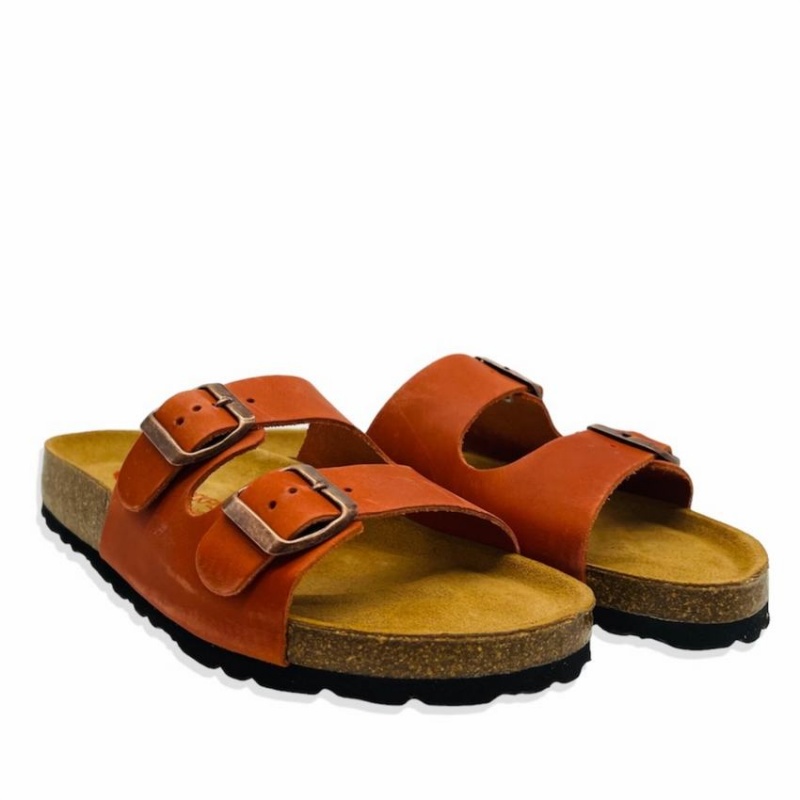 Rockfish Kendall Two-Strap Double Strap Women's Sandals Orange | QID7161RM