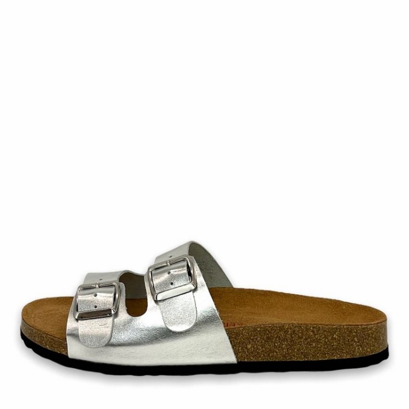 Rockfish Kendall Two-Strap Double Strap Women's Sandals Silver | UGF8795BC