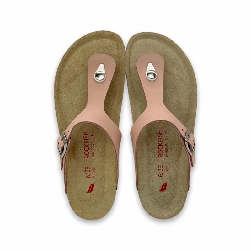 Rockfish Nixie Thong Cork Flatform Flip Flop Women's Sandals Pink | CIF10072KF