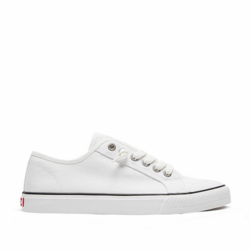 Rockfish Original 745 Lazy-lace Canvas Women's Low-Top Sneakers White | VAF9088EE