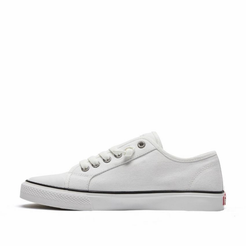 Rockfish Original 745 Lazy-lace Canvas Women's Low-Top Sneakers White | VAF9088EE