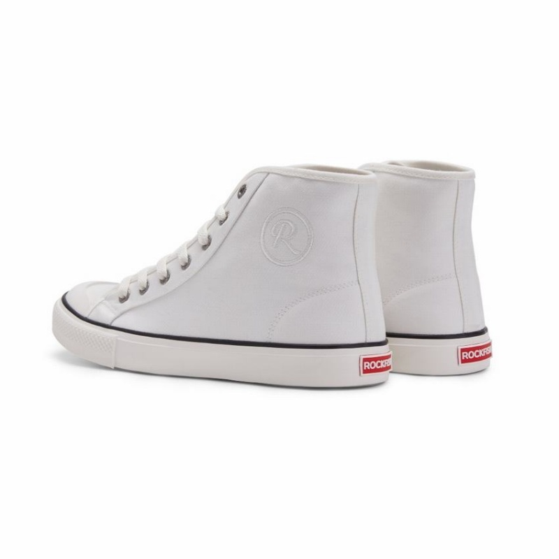 Rockfish Original 745 Water Repellent Canvas Women's High-Top Sneakers White | STW5113PQ