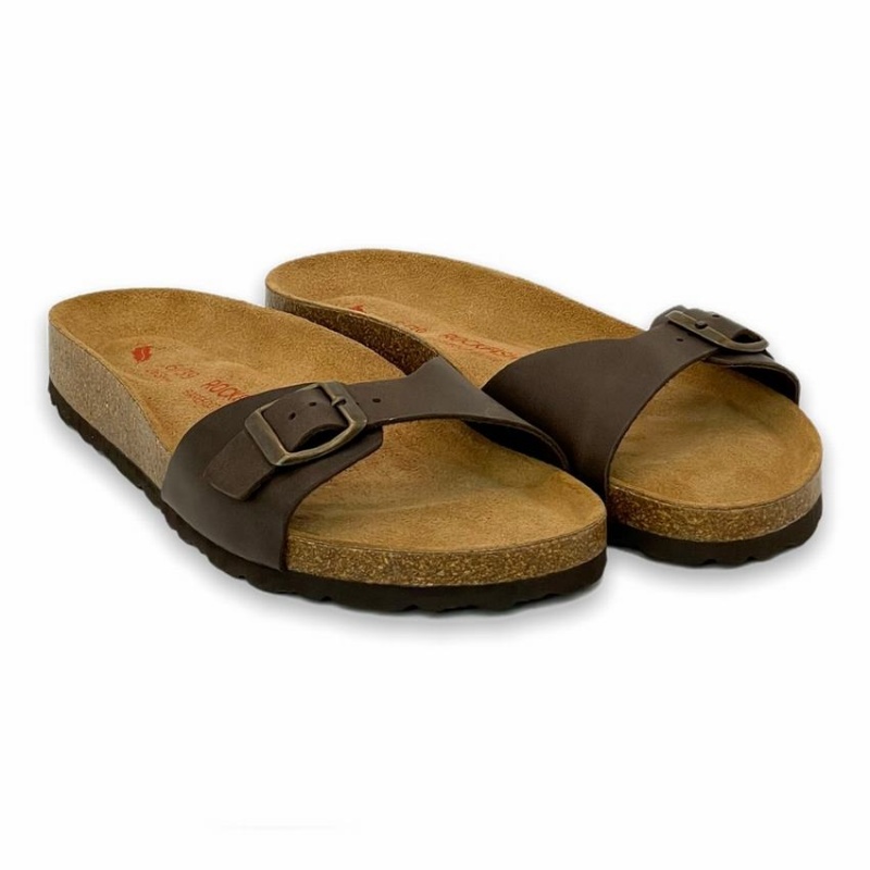 Rockfish Talulah One-strap Single Strap Women's Sandals Dark Brown | UCH497IW