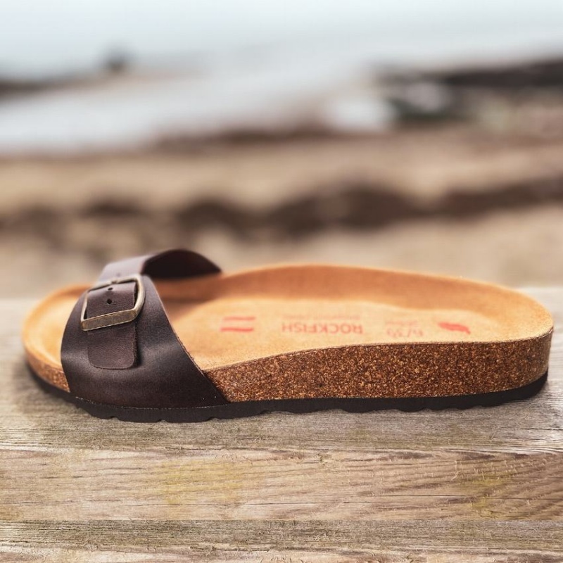 Rockfish Talulah One-strap Single Strap Women's Sandals Dark Brown | UCH497IW