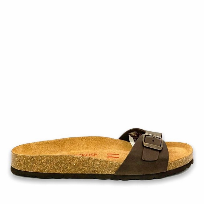 Rockfish Talulah One-strap Single Strap Women\'s Sandals Dark Brown | UCH497IW