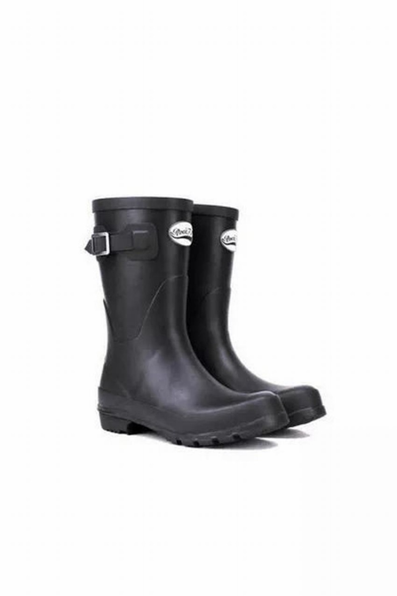 Rockfish Three Quarter Short Women's Wellington Boots Black | DMC345DE