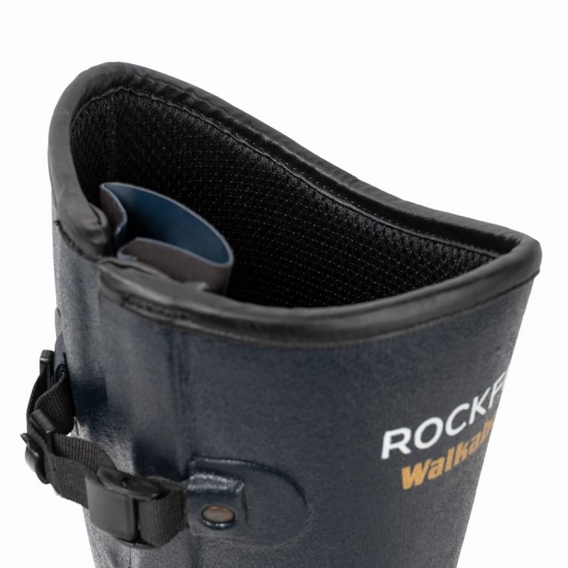 Rockfish Walkabout Tall Side Adjustable 5mm Neoprene Insulated Men's Wellington Boots Dark Blue | SUQ7359CA
